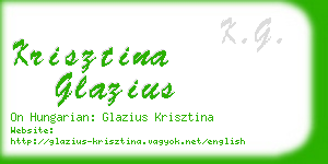 krisztina glazius business card